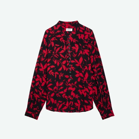 ZADIG & VOLTAIRE Red and Black Blouse - Picture 2 of 5